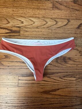 Victoria's Secret Rust Orange Bikini Bottom with White Lining